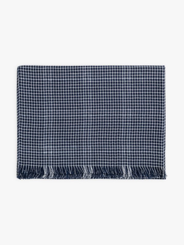navy blue checked greg scarf_1