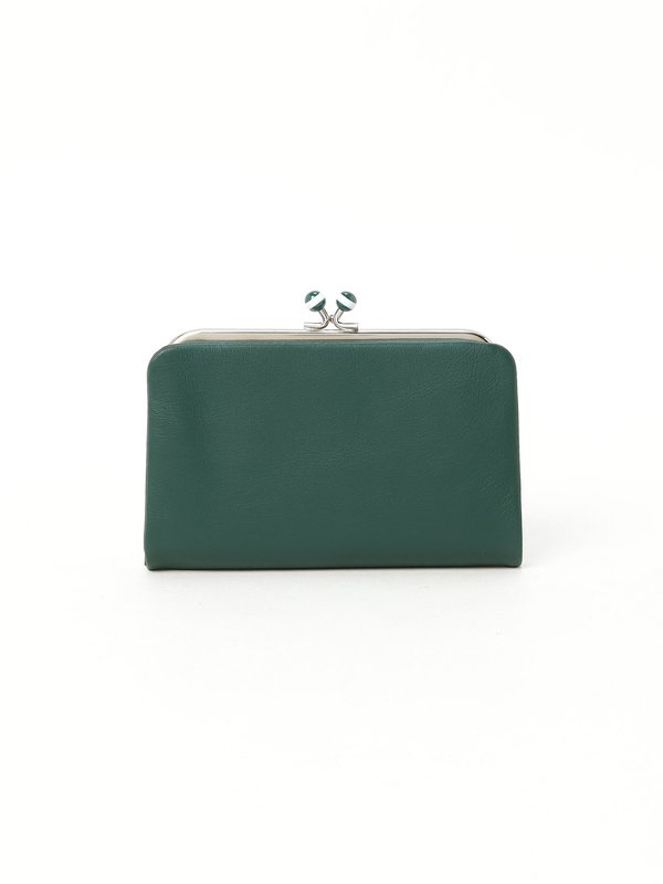 green leather wallet with clip fastener_2