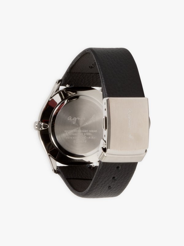 black and silvery men watch with 2 straps_2
