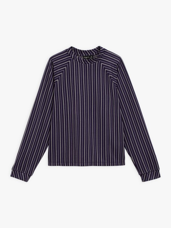 navy blue striped jacquard Marly sweatshirt_1