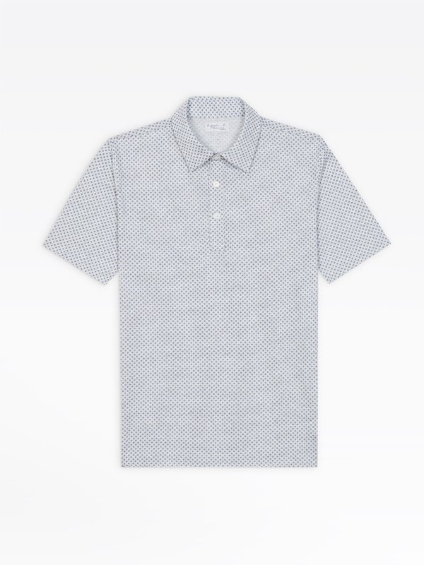 grey graphic patterned new newry polo shirt_1