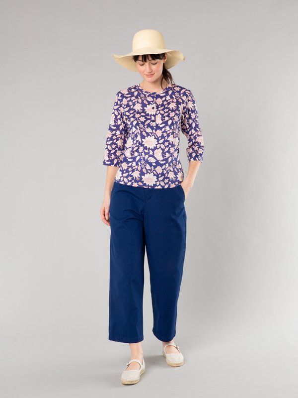 dark blue blouse with floral print_12