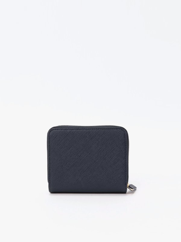 navy blue Saffiano leather wallet_2
