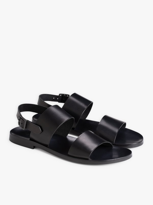black leather Bashir sandals_1
