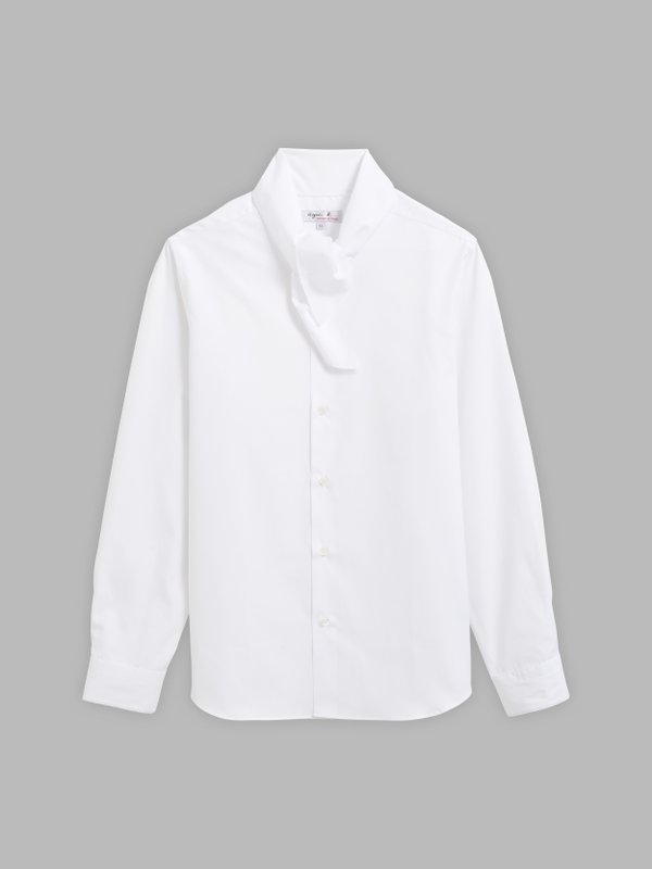 white tie collar shirt_1