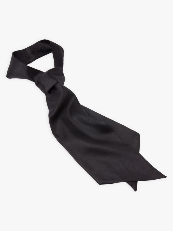 black silk ascot tie_1