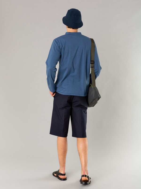 navy blue stretch cotton bermuda shorts_13