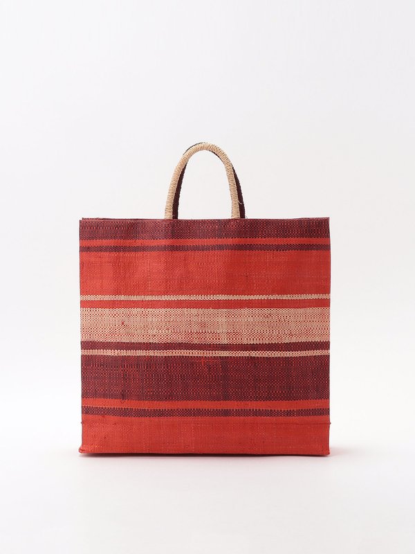 red striped raffia shopping bag_2