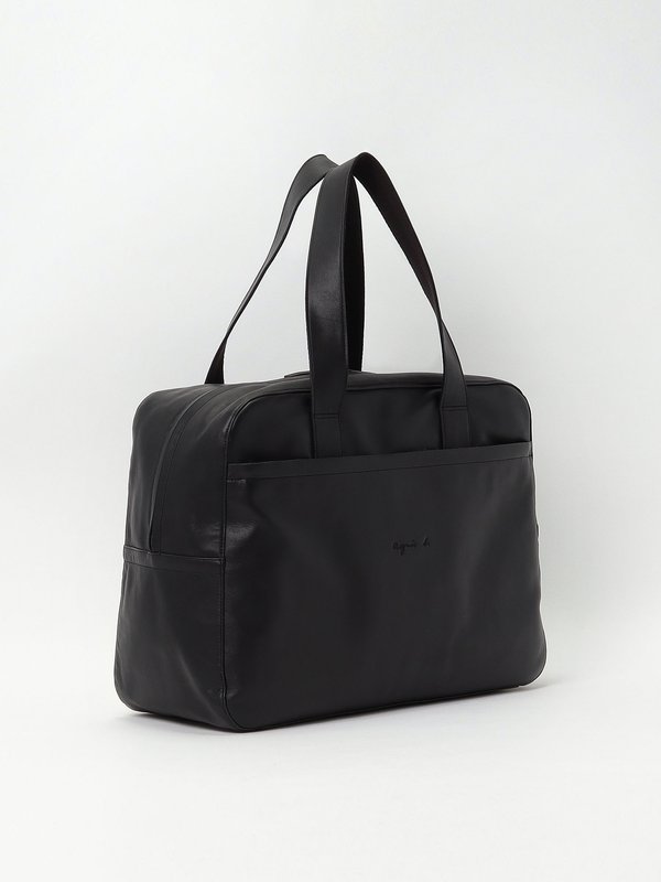 black leather Boston bag_3