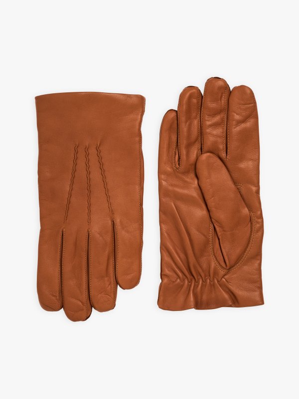 gants Dario marron en cuir d'agneau_1