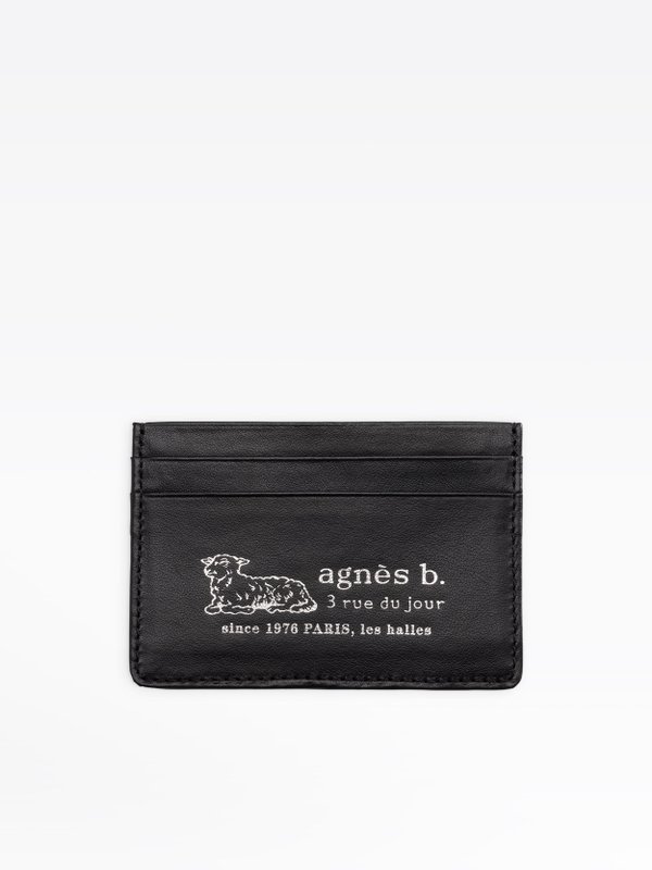 black leather card holder_1