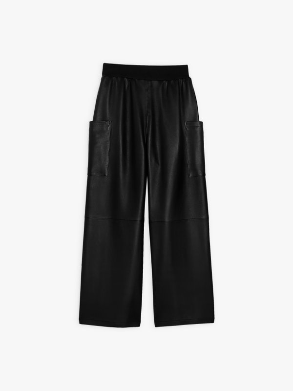 black Mathis trousers in black leather_1
