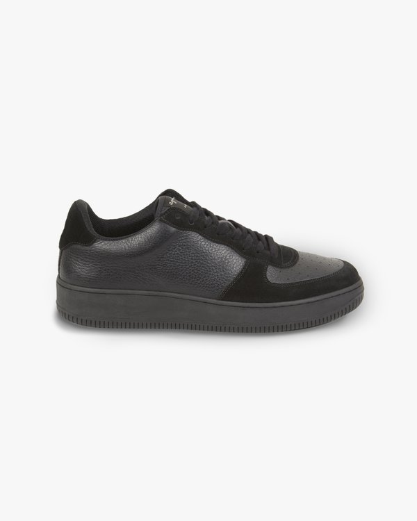 black suede and grained leather Alix sneakers_2