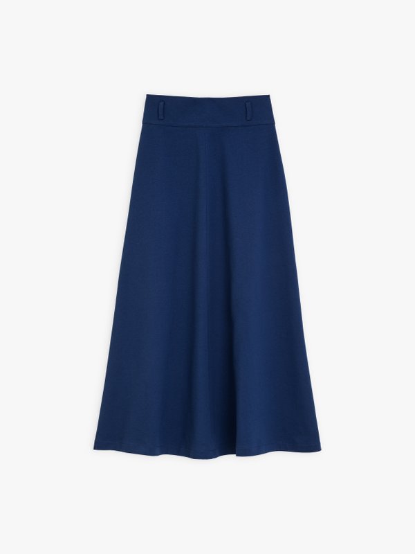 dark blue jersey brazil long skirt_1