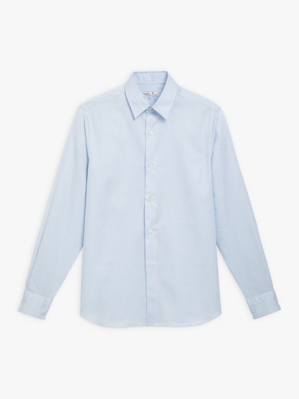 light blue cotton serge Andy shirt_1