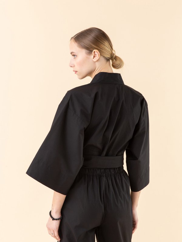 black cotton poplin mini kimono_14