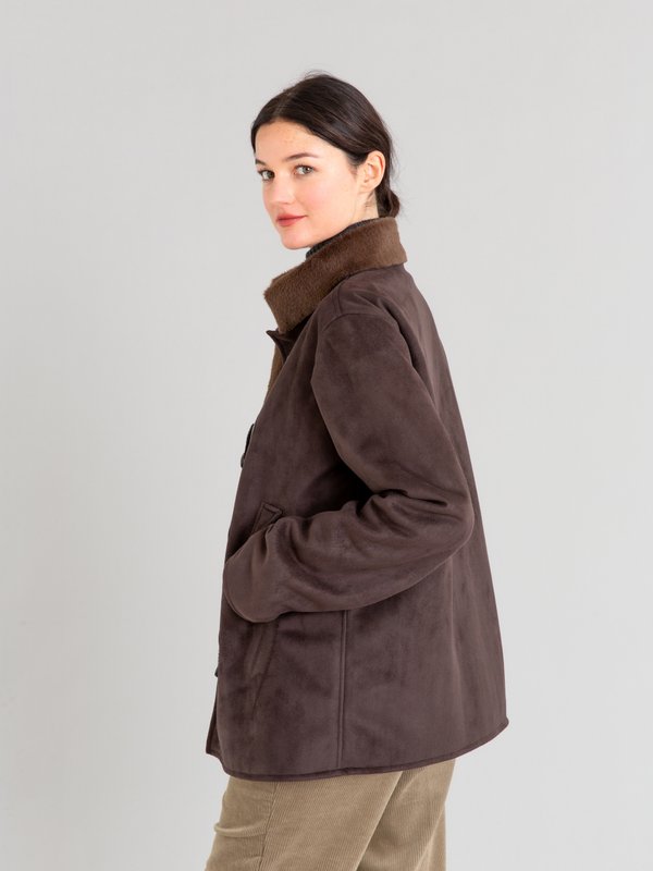 dark brown suede Freja coat_14