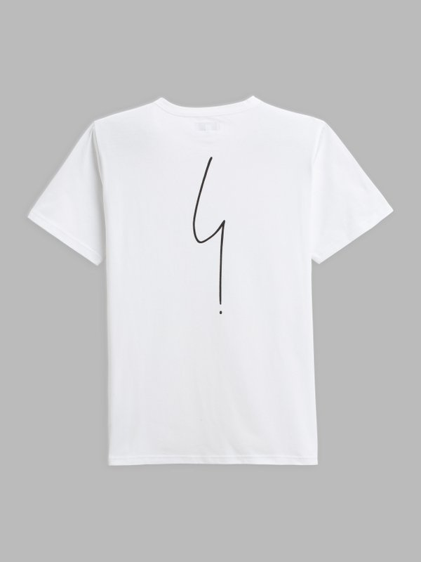 white Brando t-shirt screen-printed "agnÃ¨s b." logo and the Point d'ironie _2