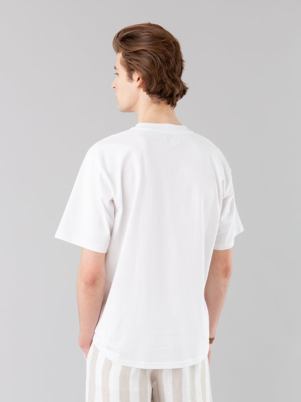 white Christof t-shirt with "agnÃ¨s b." embroidery_14