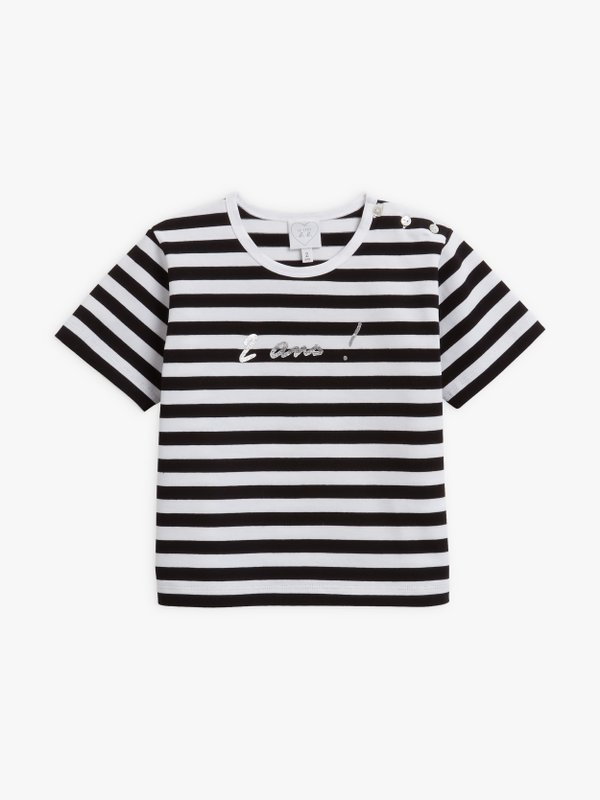 silvery birthday undershirt with black and white stripes _1