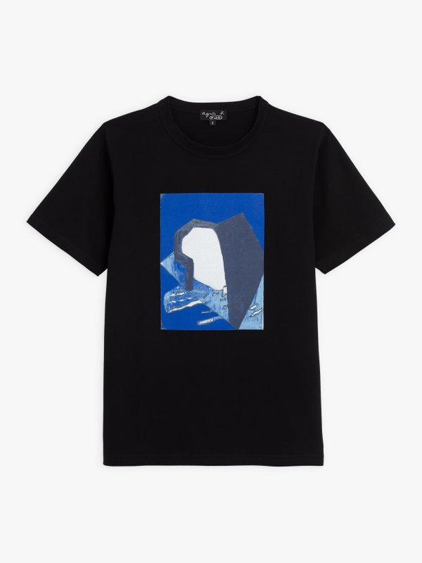 black and blue Emil Halmos artist unisex t-shirt_1