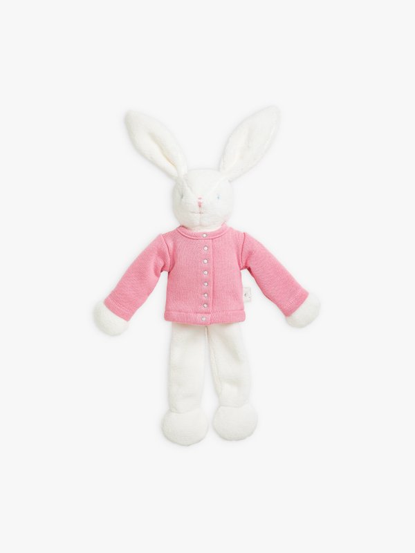pink snap cardigan bunny cuddly toy_1