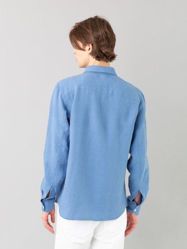 Persian blue linen Andy shirt_14