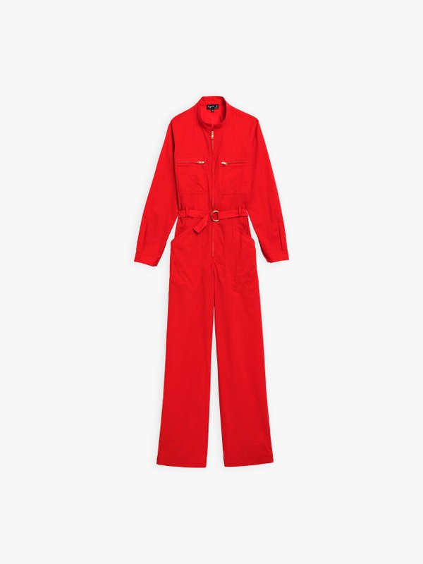 red cotton percale jumpsuit_1