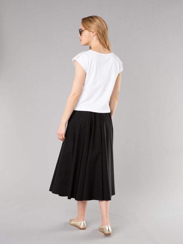 black cotton poplin Tabou skirt_13