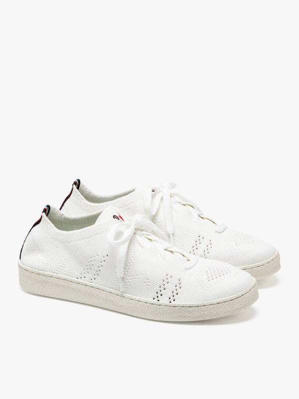white Ector x agnÃ¨s b. textile sustainable sneakers_1