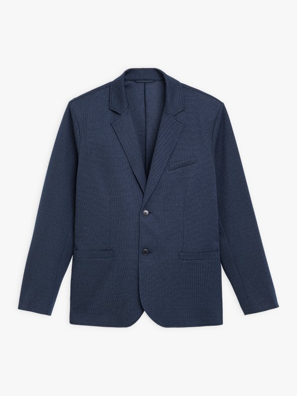 navy blue jacquard Risio jacket_1