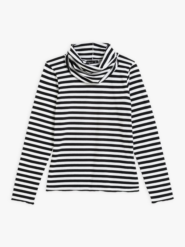 black and white striped Transformable t-shirt_1