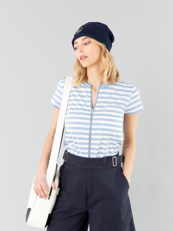 pastel blue and off white striped Brando Zip t-shirt_11