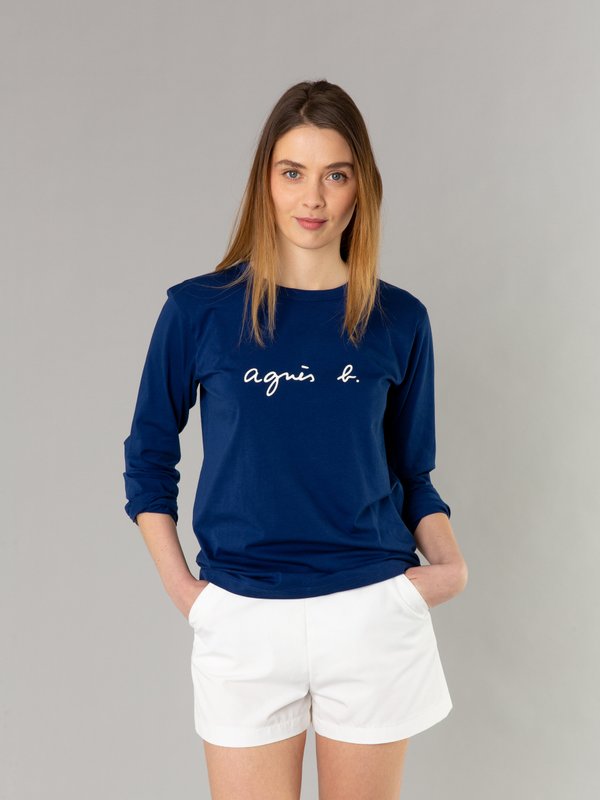 t-shirt cool "agnès b." bleu foncé_11