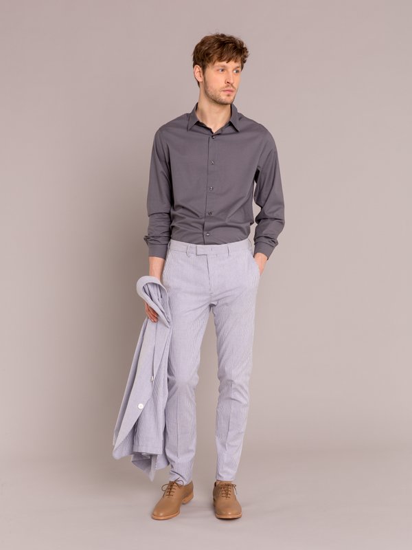 dark grey cotton percale Thomas shirt_12