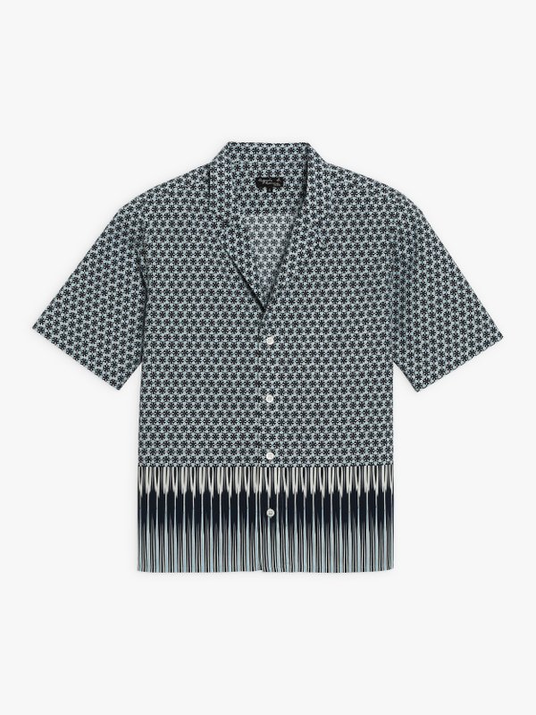 blue cotton shirt with graphic print_1