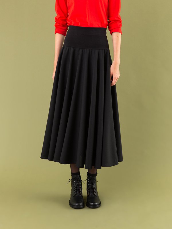 Tabou black cotton skirt_12