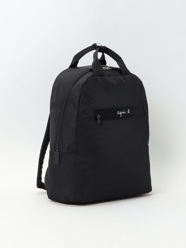 black nylon backpack_3