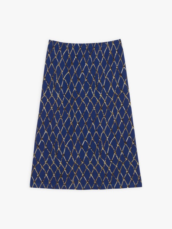 dark blue net pattern Ondine skirt_1