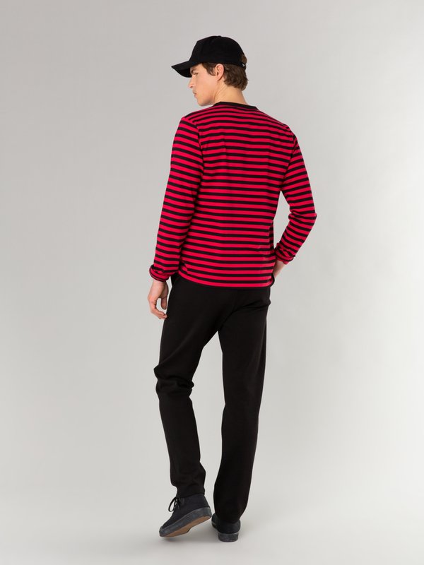 black and red long sleeves striped Coulos t-shirt_13