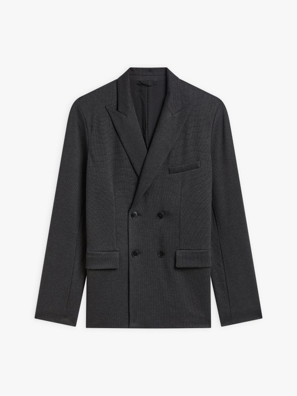 Mens black outlet double breasted jacket