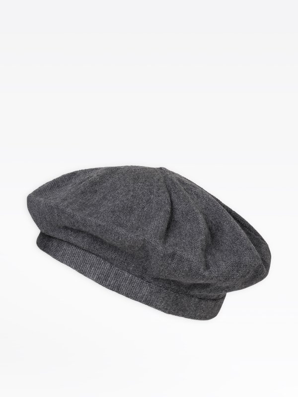 dark grey wool beret_1