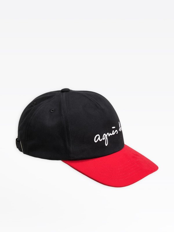 embroidered "agnÃ¨s b." two-tone cap_1