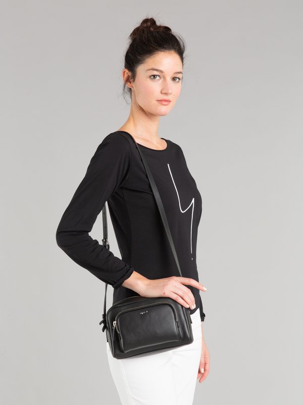 black leather Angele shoulder bag_11