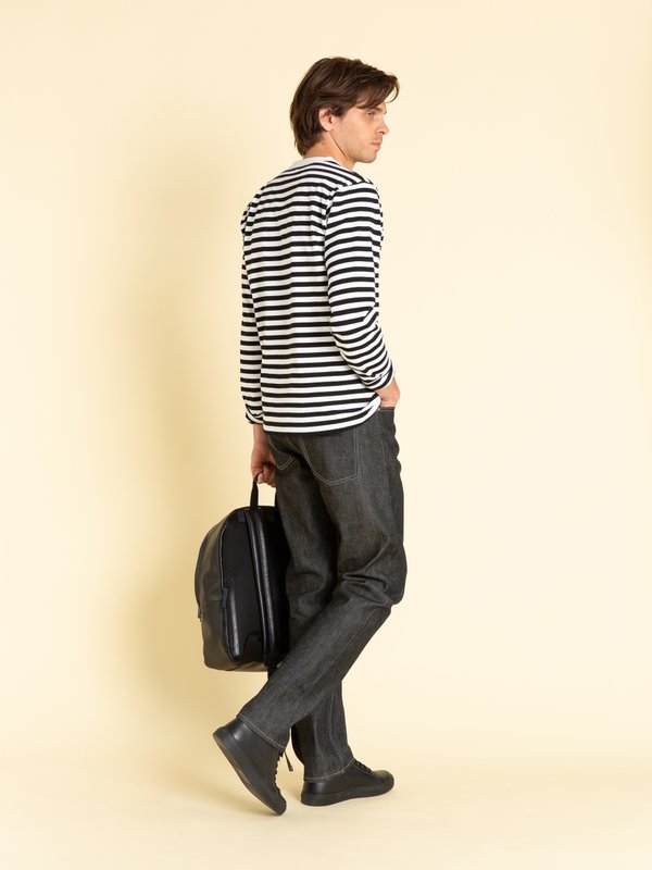 black and white long sleeves striped Coulos t-shirt_13