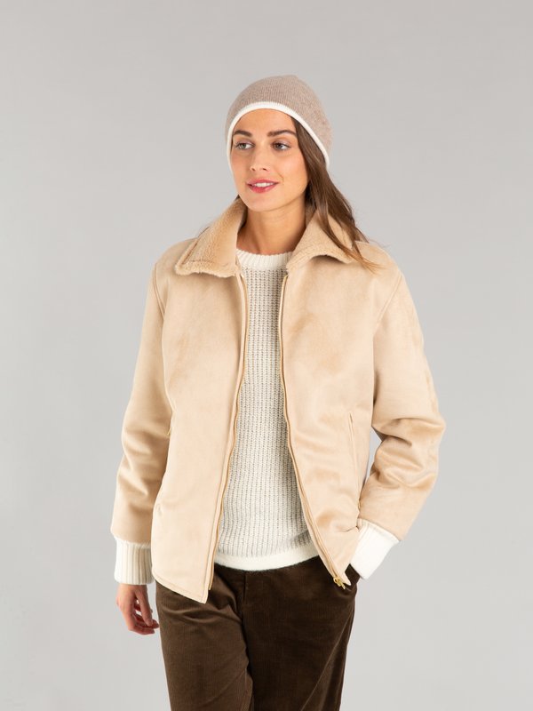 beige faux fur jacket_11