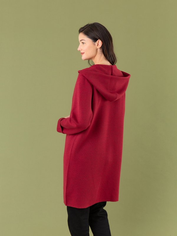 hooded coat with zip in merino wool_14