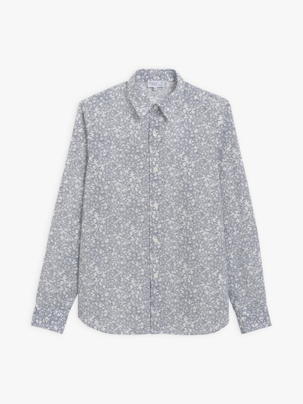Syd shirt with blue floral print_1