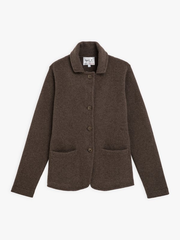 dark brown cashmere Clifford jacket_1