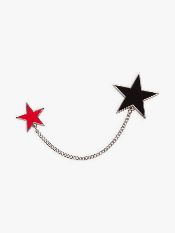 black and red double star pin_1